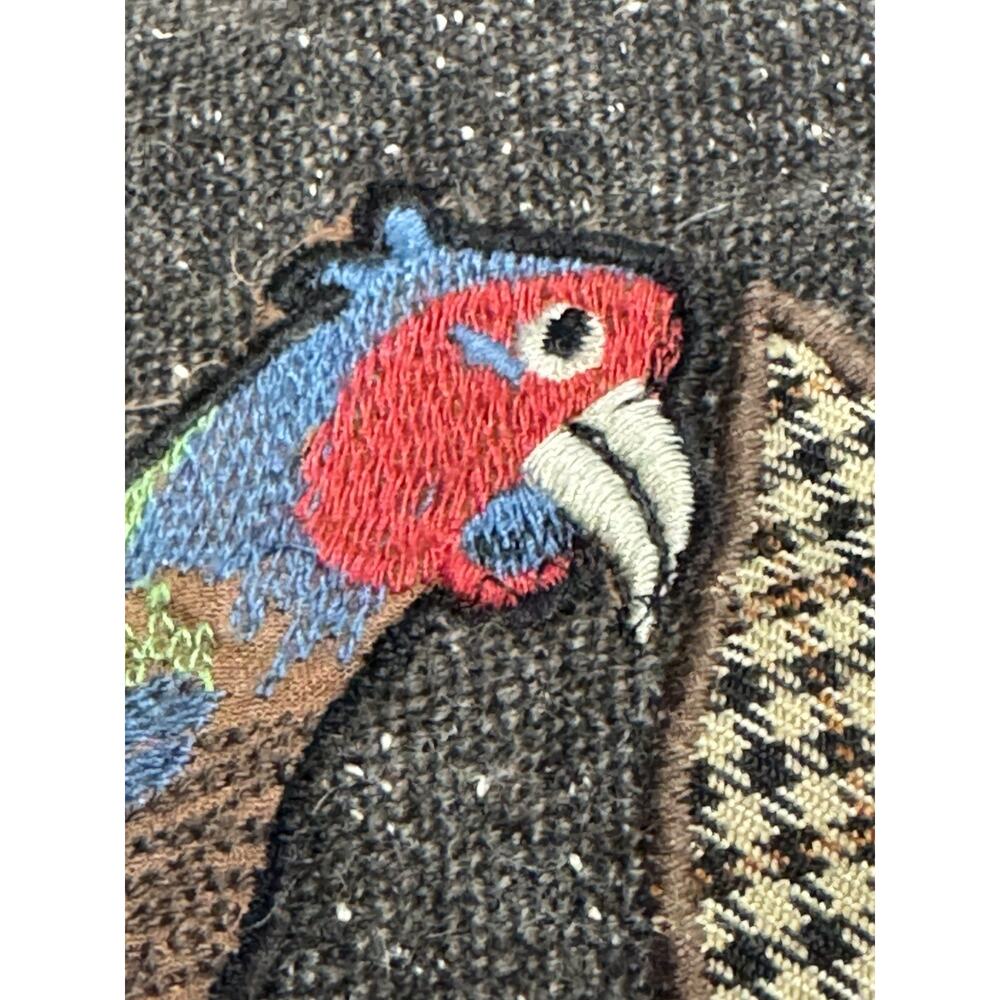 Anthropologie Brown Maxi Skirt with Multicolor Leaf Appliqué - Picture 6 of 13